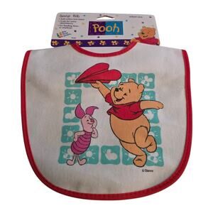 Vintage Disney Winnie the Pooh snap bib retro first years 1997 NOS